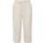 Yours Linen Cropped Trousers - Natural Brown