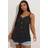 Yours Broderie Anglaise Button Vest Top - Black