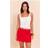 PrettyLittleThing Tomato Woven A Line Mini Skirt - Tomato Red