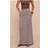 PrettyLittleThing Mocha Striped Textured Jersey Maxi Skirt - Brown