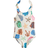 H&M Printed Swimsuit - Cream/Marine Life (1265465007)