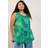 Yours Floral Hanky Hem Vest Top - Green