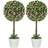 Homcom Set of 2 Plants with Rose Flower in Pot 60cm Pink Artificial Plant