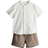 H&M 2-delt Sæt Med Skjorte Og Shorts - Hvid