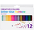 Creative Colors Glitter Glue Rainbow 12x10ml