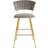 Dunelm Kendall Bar Velvet Grey Bar Stool 95cm