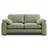 Dunelm Magnus Vintage Chenille Soft Green Sofa 198cm 3 Seater