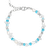Izabel Camille Mira Bracelet - Silver/Blue/Pearls