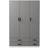 URBN Living White & Grey 3 Door 4 Drawer Storage Shelf Wardrobe 108x180cm