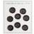 Go Handmade Wooden Buttons Round Groove Dark 8pcs 15mm