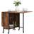Borough Wharf Folding Brown/Black Dining Table 80x130cm