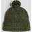 H&M Rib-knit Pompom Beanie - Dark Green