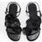 H&M Appliquéd Strappy Sandals - Black