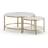 Dunelm Sofia Glass Nest of Tables Gold Coffee Table 80cm 2pcs