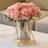 Shein Luxurious Iron Flower Vase Ornament For Home Living Room Wedding Decoration, Candlelit Dinner Prop For Dining Room,Home Decor,Flower Vase,Centerpiece,Table Decor Valentine DAY, Valentines Wedding, Birthday,Room Decor,Bedroom Decor,Wedding Decor,House Decor,Home Decor Items,Room Decoration Stuff,Room Decor Bedroom,Daster Decorations Gold/Transparent Vase 14cm