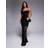 Kaiia Exclusive Slinky Lace Bandeau Sheer Hem Maxi Dress - Black