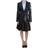 Exte Two Piece Suit Skirt & Blazer - Black/Blue
