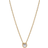 Pandora Era Bezel Lab Grown Pendant Necklace - Gold/Diamond