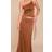 PrettyLittleThing Satin Mid Rise Maxi Skirt - Chocolate