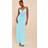 PrettyLittleThing Chiffon Twist Mesh Maxi Dress - Blue