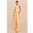 PrettyLittleThing Butter Yellow Tailored Tie Detail Woven Wide Leg Trousers