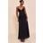 PrettyLittleThing Chiffon Twist Mesh Maxi Dress - Black