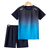 Shein Boys Casual Sports Gradient Line Print Short Sleeve T-Shirt - Solid Color