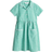 H&M Girls Green Checked cotton school dress 4-5Y