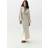 Gina Tricot Satin Long Sleeve Midi V Neck Tie Front Ruched Detail - Light Beige