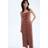 H&M Midi Kjole I Hørblanding - Orange