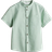 H&M Linen-Blend Grandad Shirt - Green