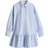 H&M Girls Blue Cotton Poplin Shirt Dress - Blue