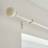 Dunelm Globe Extendable Metal Eyelet Curtain Pole - White 120cm