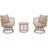 GoodHome Omalos Bistro Set, 1 Table incl. 2 Chairs