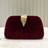 Shein Vintage Velvet Clutch Bag - Wine Red