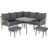 OutSunny 84G-547V70LR - Light Brown Outdoor Lounge Set, 1 Table incl. 3 Sofas