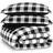 Bare Home Buffalo Plaid Bedspread Black, White (233.7x228.6cm)