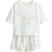 H&M Girls 2-Piece Printed Top And Shorts Set - White
