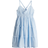 H&M Girls Blue Smocked Frill-Trimmed Dress - Blue