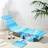 OHS Beach Bag Microfiber Quick Dry Absorbent Soft Large Travel One Size Bath Towel Blue