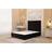 Somnior Chambery Divan Frame with 54 Floor Standing Headboard Plush Velvet - Black Double Adjustable Bed