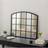 Living and Home Industrial Arch Windowpane with Black Metal Frame One Size Wall Mirror