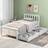 Aka 3ft Single Wooden Solid White Pine Storage with Drawers Frame Bed