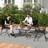OutSunny Patio Furniture with Table and Loveseat - Black Outdoor Lounge Set