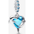 Pandora Murano Glass Dolphins Dangle Charm - Turquoise