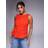 River Island Womens Shirred Tank Top - Red