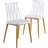 Home Source 5056065465990 White Kitchen Chair 84cm 2pcs