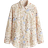 H&M Linen Blend Shirt - Light Beige/Floral