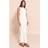 PrettyLittleThing Textured Button Down Sleeveless Maxi Dress - Natural