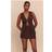 PrettyLittleThing Woven Tailored Hook And Eye Waistcoat - Chocolate